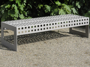 Скамья из нержавеющей стали без спинки