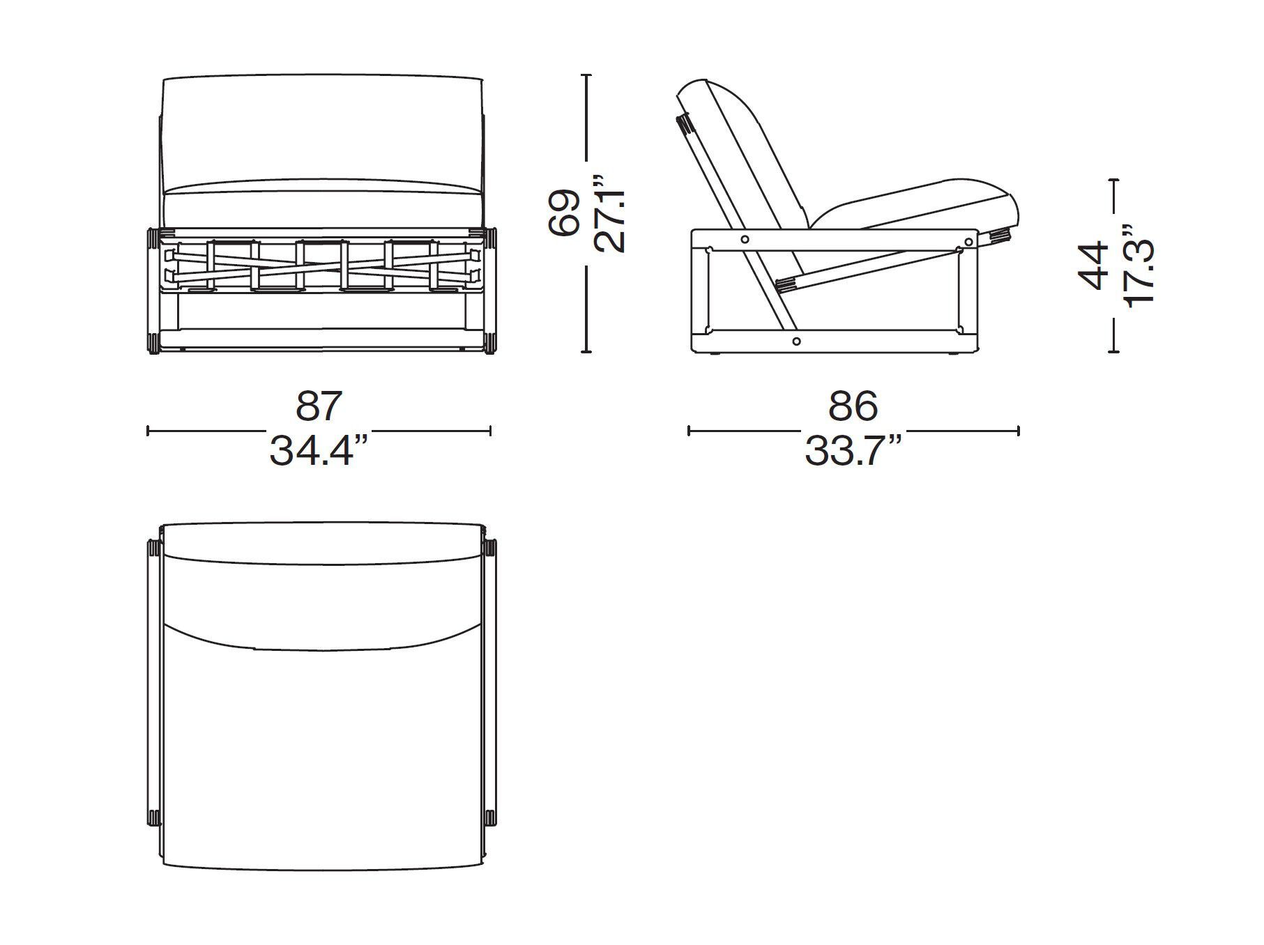 Тканевое садовое кресло CASSINA Carlotta ARCH-00055682 - Вид №2