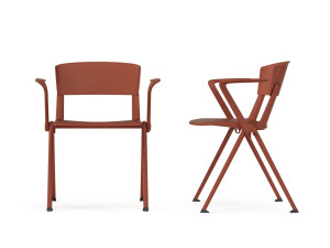 Стул для конференций из полипропилена с подлокотниками