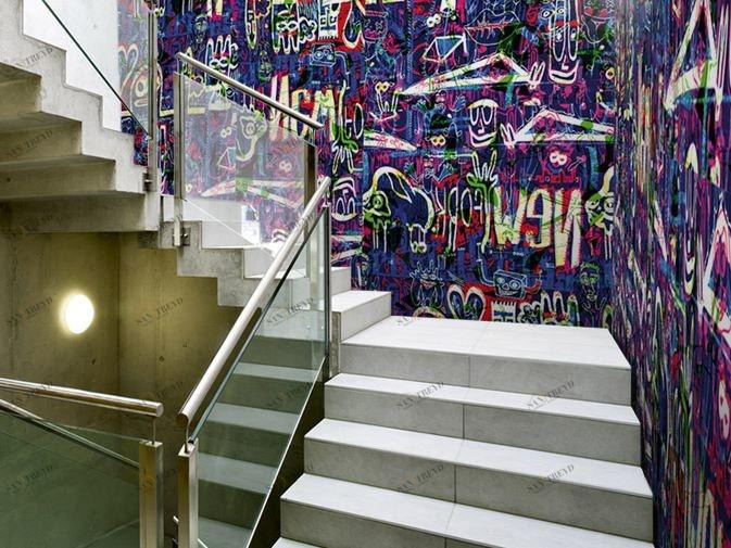 GLAMORA Моющиеся виниловые обои с тиснением Crashing colors sun-id-1349944