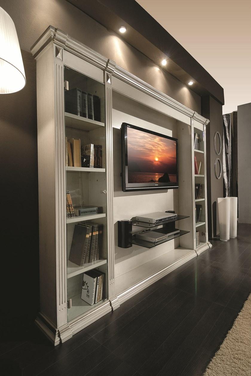 SCAPPINI & C Тумба под ТВ из лакированного дерева с книжным шкафом 35th anniversary 2009 - Вид №1