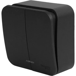 Выключатель накладной Schneider Electric Blanca 2 клавиши цвет антрацит 86724511 STLM-2172650