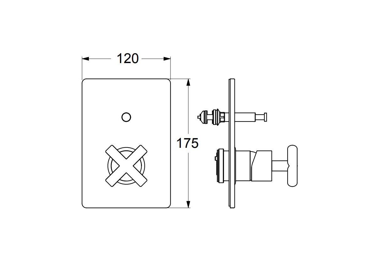 Однорычажный встраиваемый смеситель для душа с переключателем GUGLIELMI RUBINETTERIE Вера ARCH-00121858