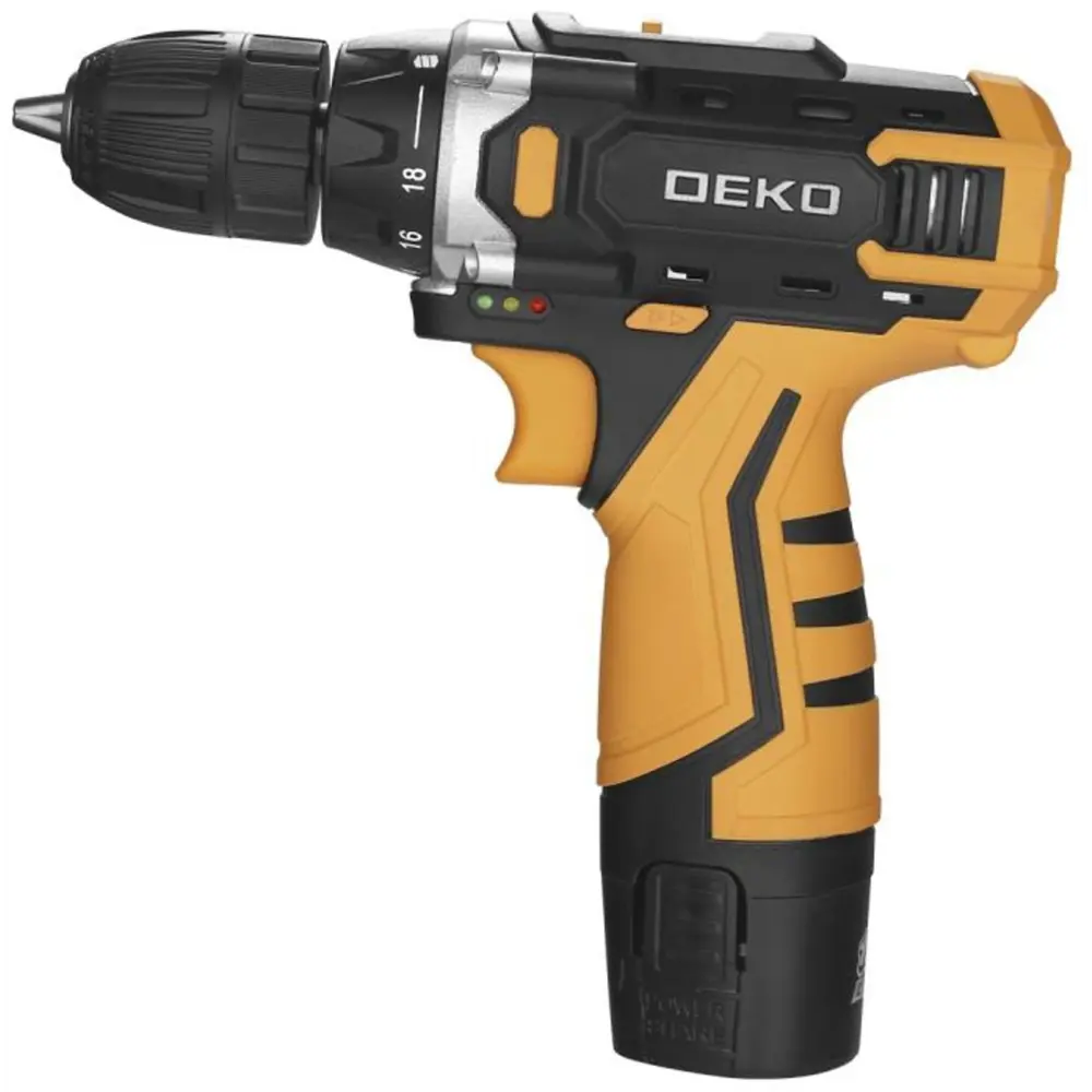 Дрель-шуруповерт аккумуляторная Deko Banger 12V SET 3, 12 В Li-ion 2x1.5 Ач STLM-2127285 - Вид №1