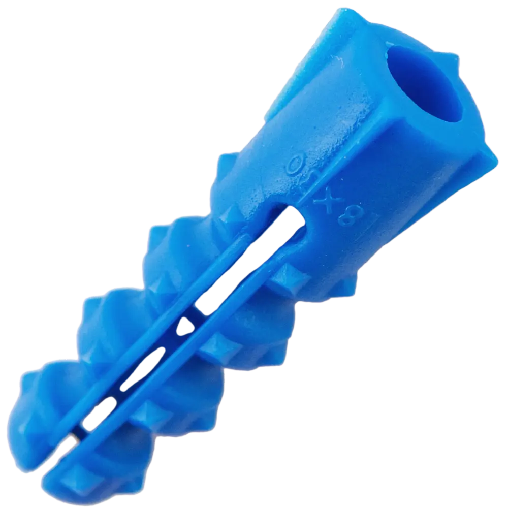 Дюбель с шипами для полнотелых материалов 8х30 мм полипропилен цвет синий 200 шт НЕВСКИЙ КРЕПЕЖ STLM-2163719