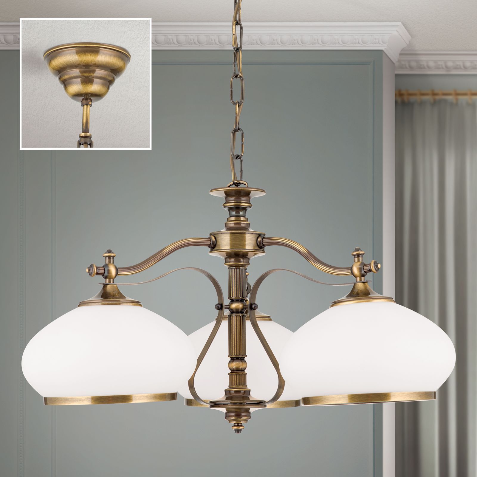 Опаловая стеклянная люстра Orion ARCH-00132183 - Вид №2