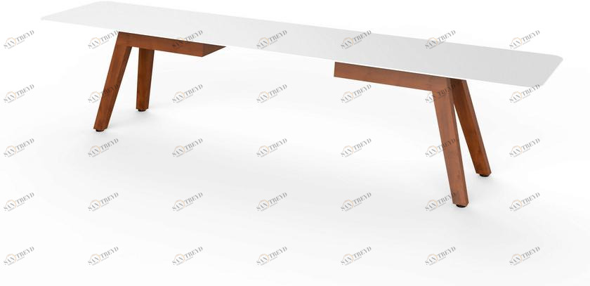 VITEO Скамейка из Corian® и дерева Slim wood sun-id-1405151