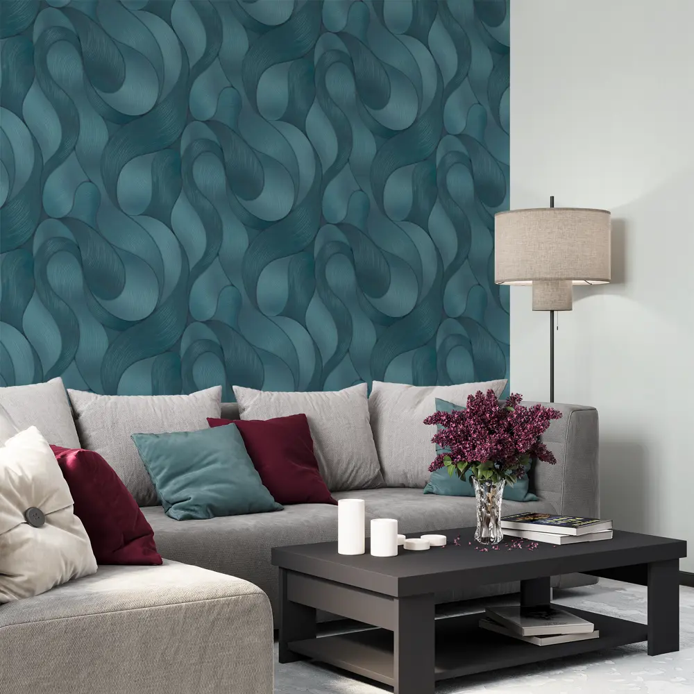 Обои флизелиновые Palitra Planet Faina синие 1.06 м PP72119-67 STLM-2047407 - Вид №3