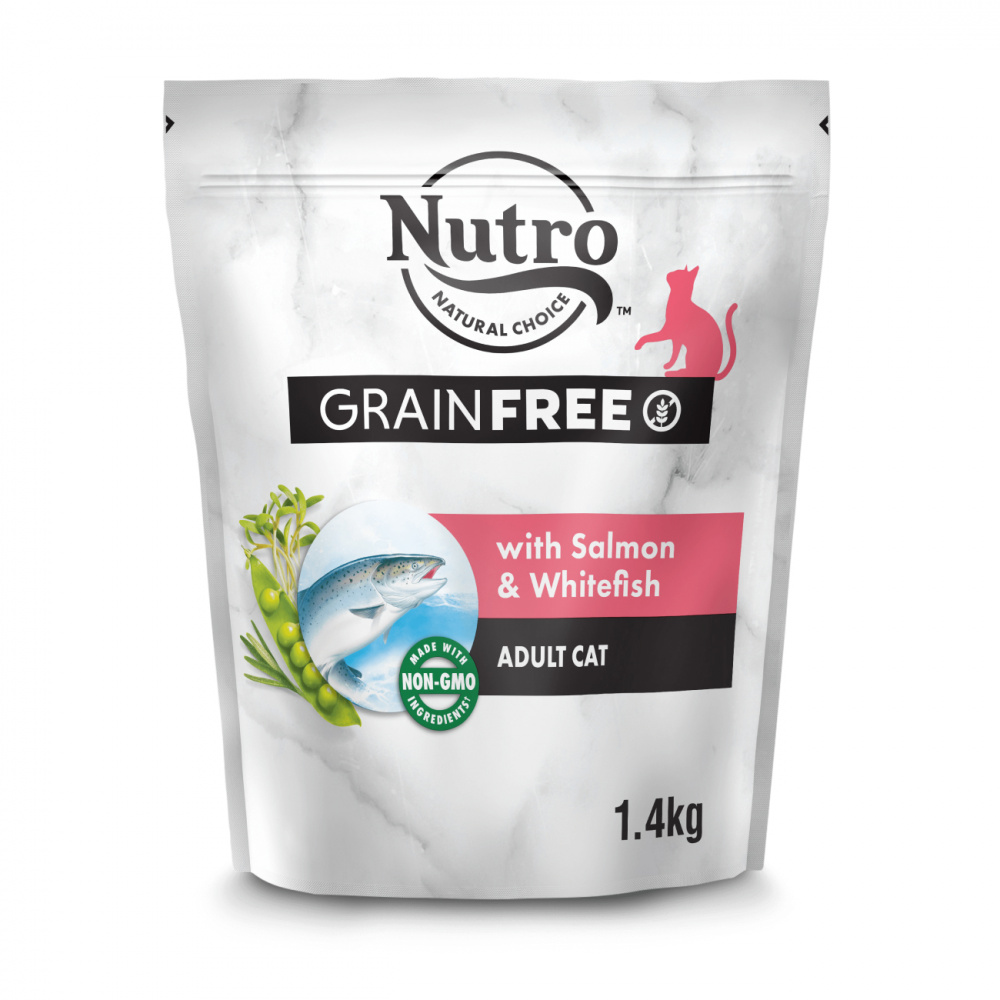 ПР0059466 Корм для кошек с лососем, белой рыбой и экстрактом розмарина сух. 1,4кг NUTRO 