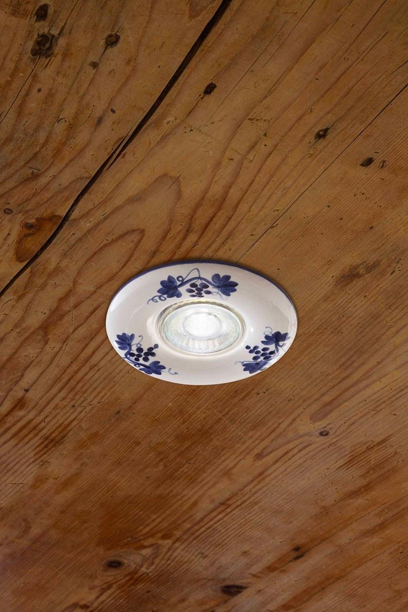 FERROLUCE Круглый встраиваемый керамический точечный светильник Pescara C481 - Вид №1