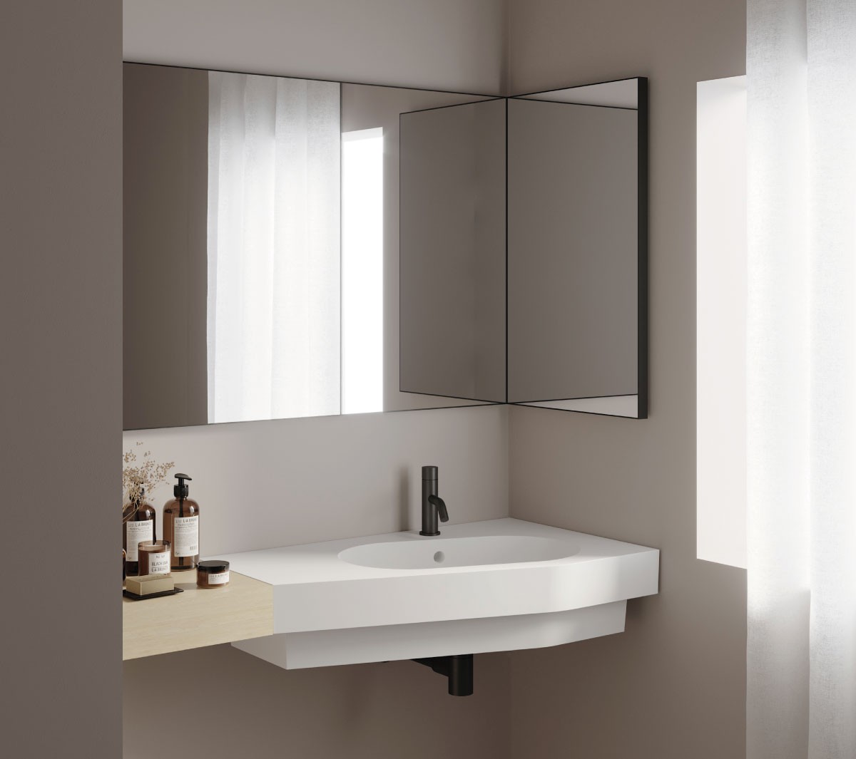 EXM80DSAB.CO Накладная раковина на столешницу  прямоугольная Ex.T Saturday - Вид №1