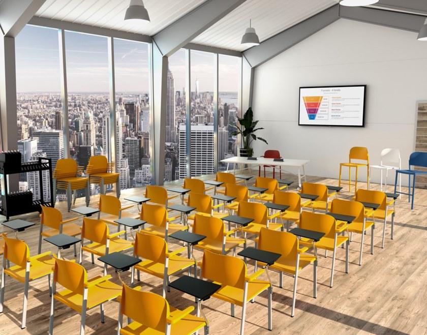 IBEBI Стул для конференций штабелируемый из полипропилена с откидной крышкой Bio sun-id-1404016 - Вид №5