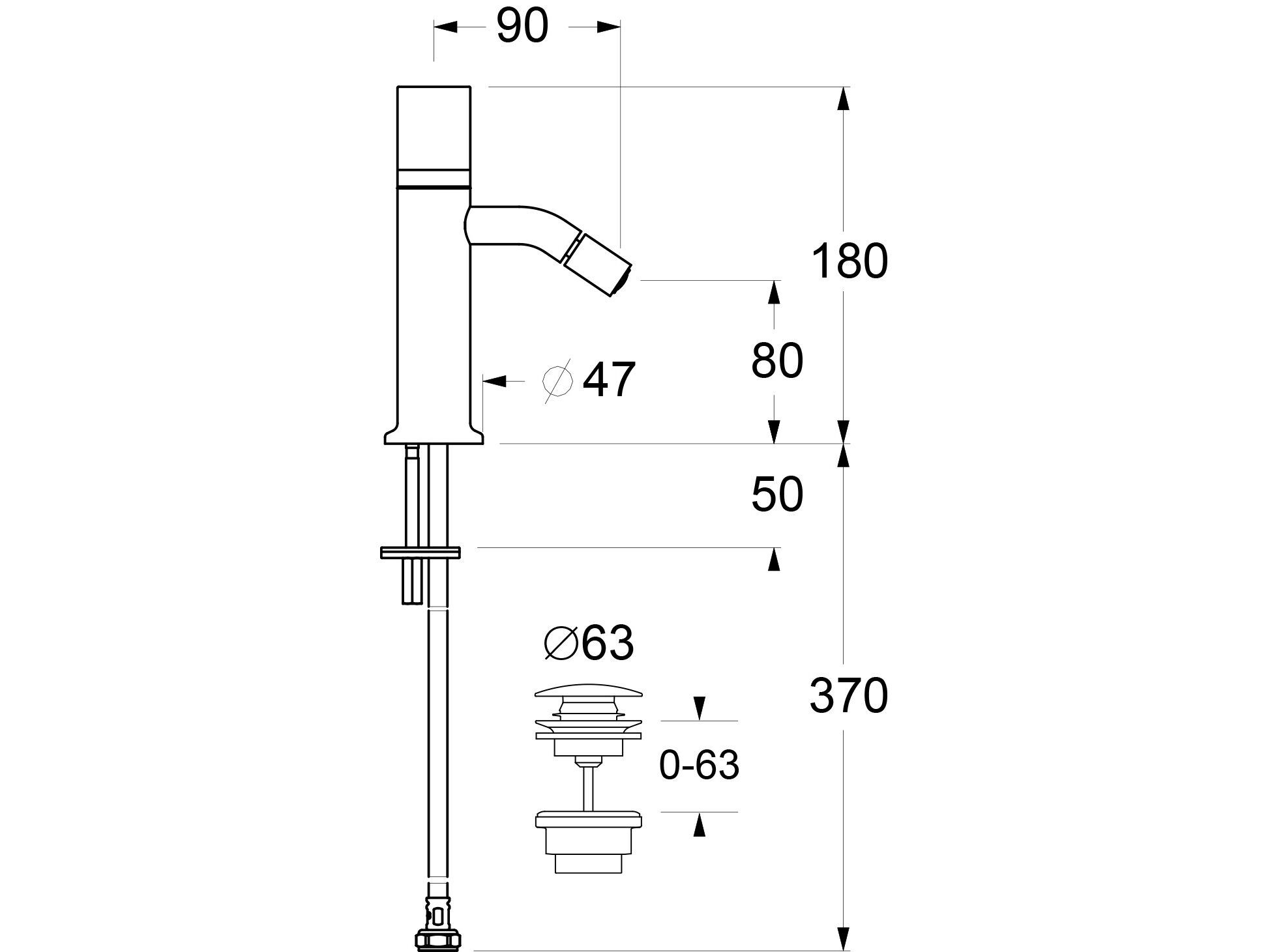 Смеситель для биде с одной ручкой GUGLIELMI RUBINETTERIE Sprint Color ARCH-00051547 - Вид №10