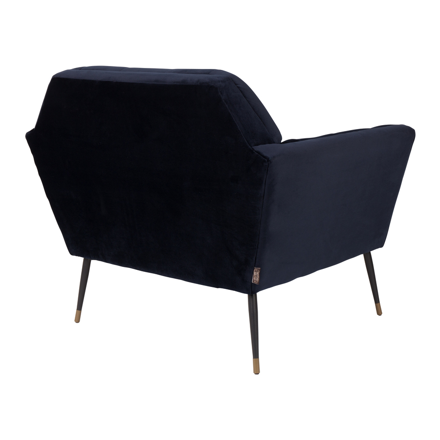 Кресло Kate темно-синее низкое под бархат Dutchbone 3100063 - Вид №4