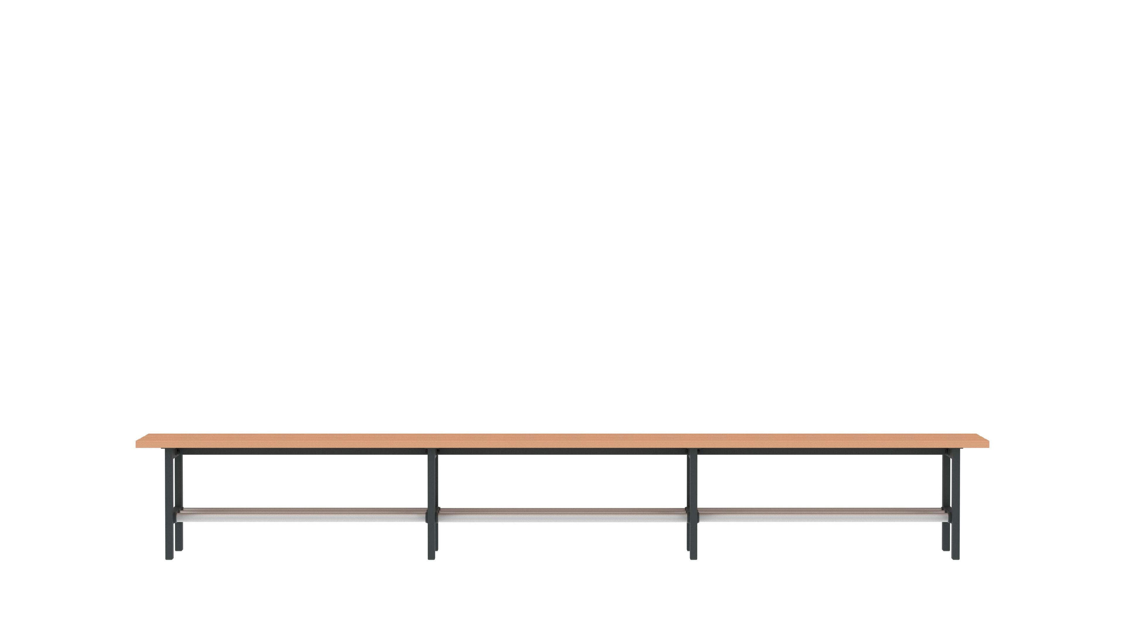 Скамейка для спортивных сооружений из бука FUNCTIONALS Tertio ARCH-00014013 - Вид №13