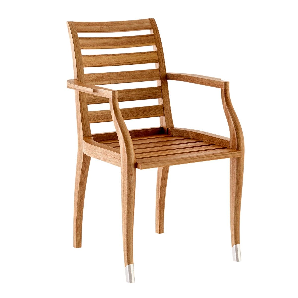 Стул для сада из тикового дерева с подлокотниками ASTELLO Jonquille ARCH-00043617 - Вид №1