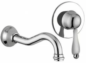 Rubinetteria Giulini Смеситель для умывальника настенный с одной ручкой на 2 отверстия Pragamix - pragamix crystal F7521