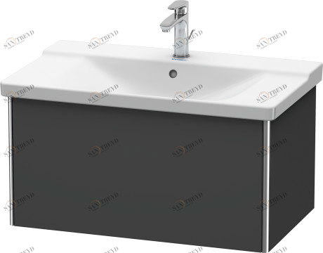 XS408104949 XSquare Тумбочка подвесная Графит матовый, декор Duravit