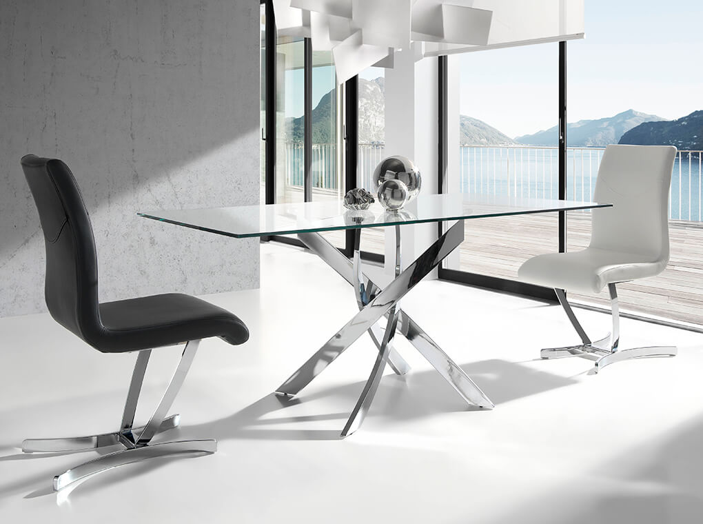 077752 Стол обеденный прямоугольный стекло 140x95 Angel Cerda F2133  - Вид №1