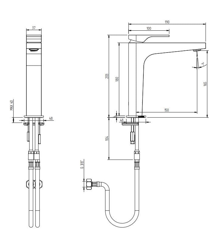Смеситель для раковины Zazzeri 100 ARCH-00138863 - Вид №9