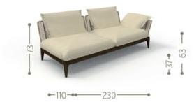 Talenti Садовый диван из модульной ткани Cruise teak sun-id-1435389 - Вид №11