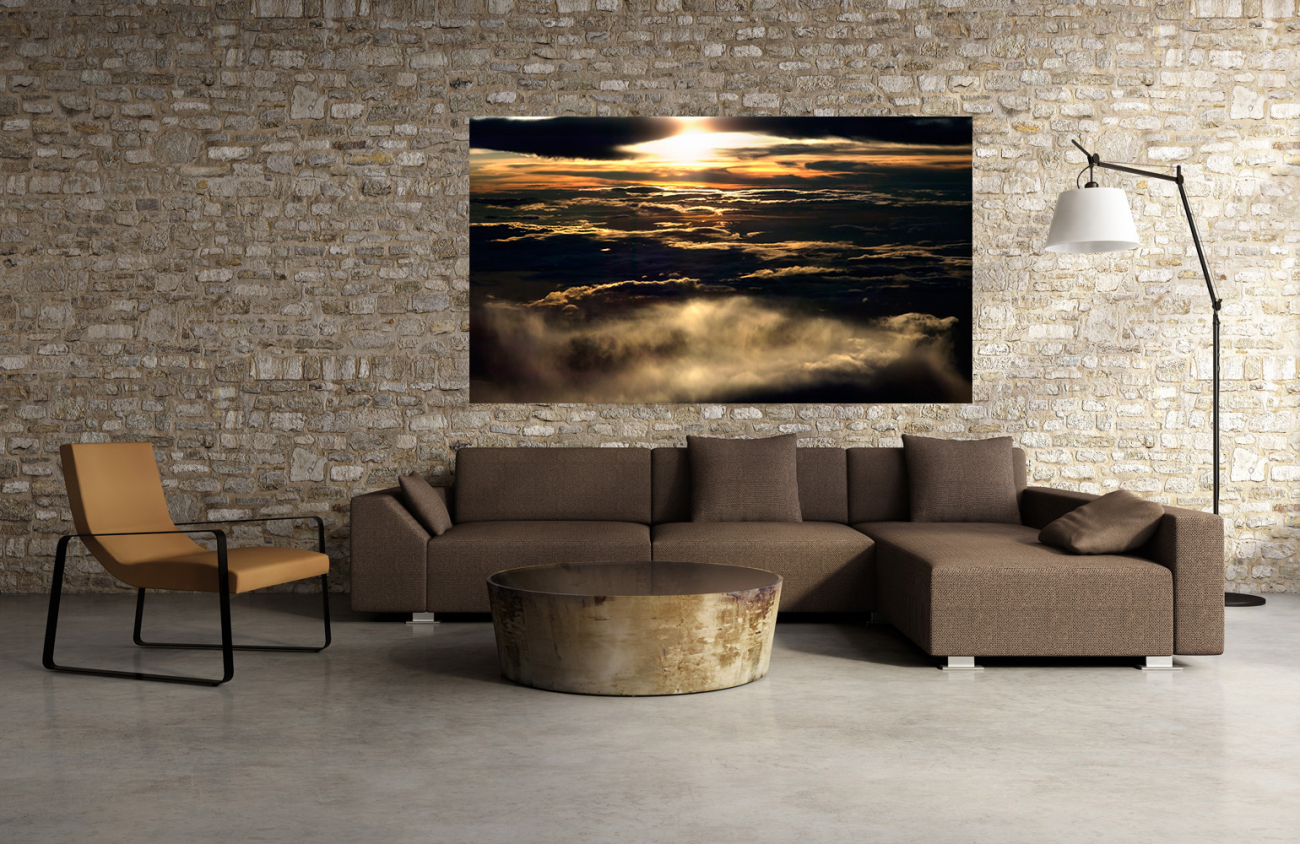 Фотокартина 150х85 см "Облачный атлас" PANKOVSKY STUDIO ПЛАСТИФИКАЦИЯ 015879 Золото;черный  - Вид №1