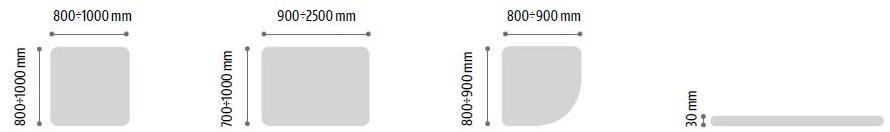 Glass1989 Полукруглый душевой поддон из минералита Showering sun-id-1354533 - Вид №1