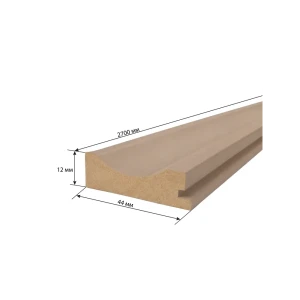 Профиль финиш Волна МДФ мокко 12x44x2700 мм