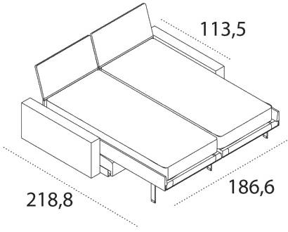 CLEI Диван-трансформер в 2-х местной ткани Ella & louis sun-id-1505531 - Вид №12