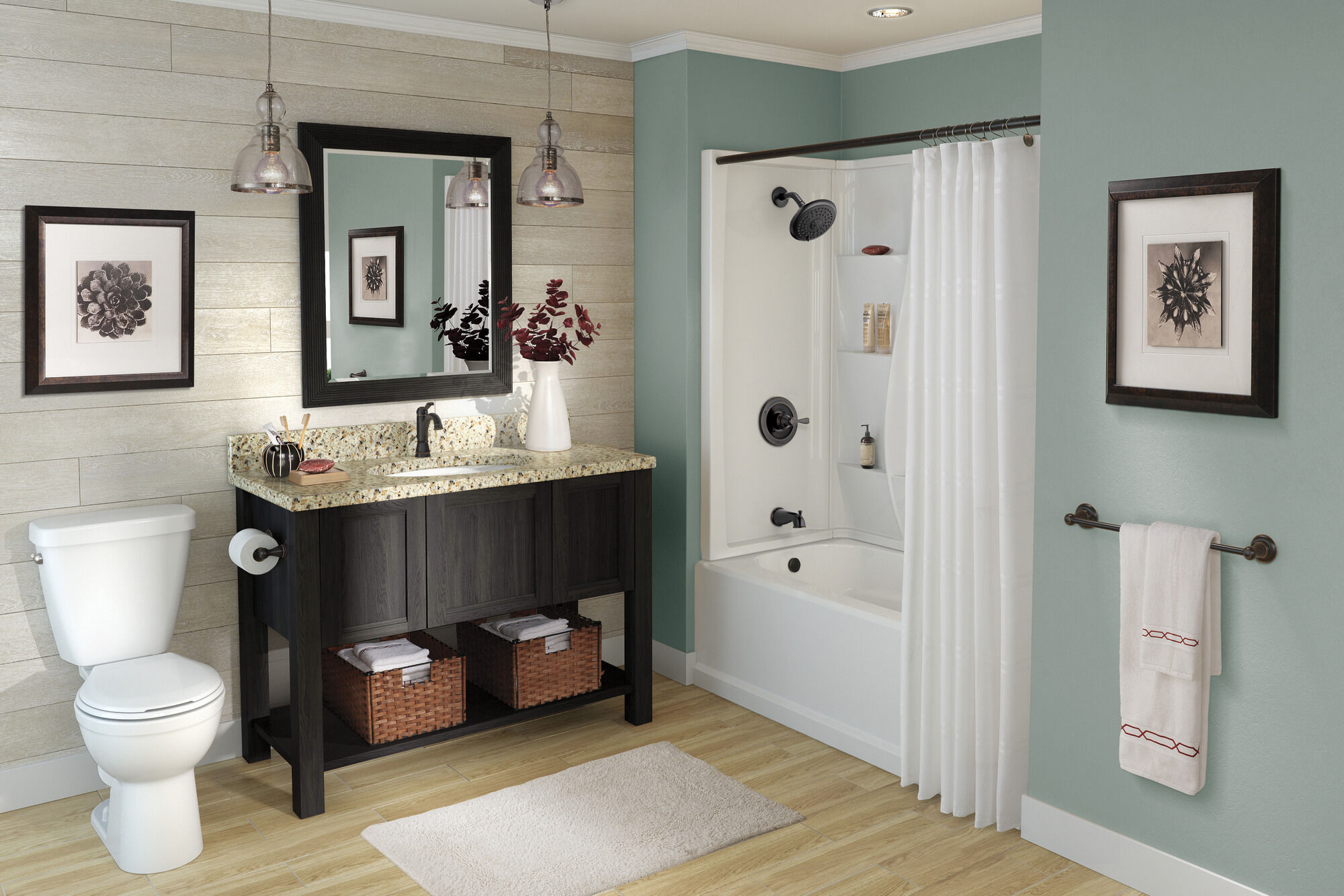 Настенный комплект для ванны 60 "x 32" Delta Faucet 40044 - Вид №3