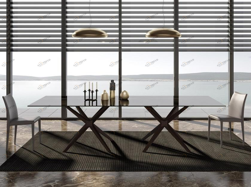 JESSE Прямоугольный стеклянный стол Stern sun-id-1369024