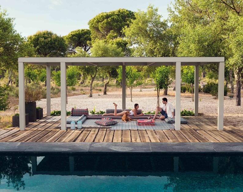 GAN Однотонный прямоугольный коврик из полипропилена для улицы Garden layers sun-id-1433150 - Вид №7