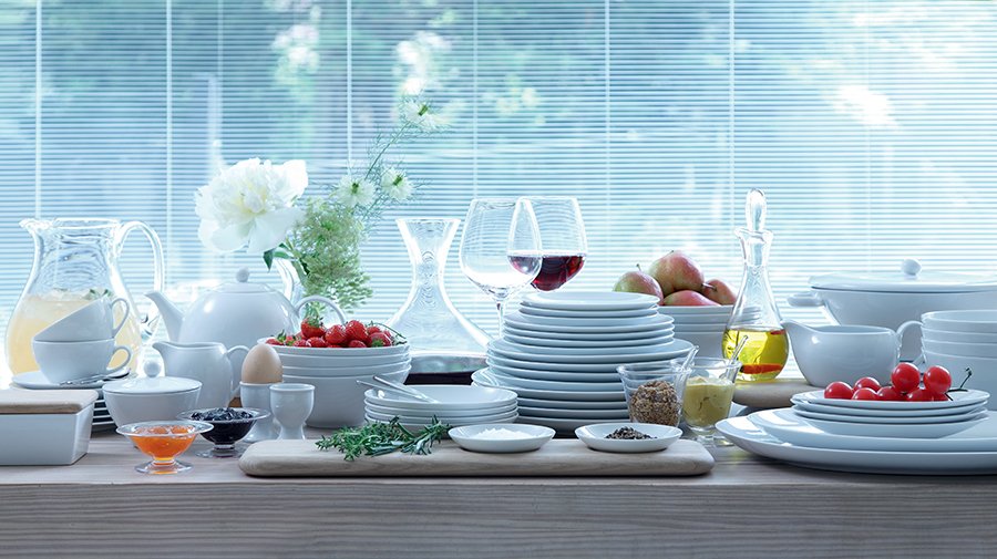 Набор из 4 округлых чашек с блюдцем 350 мл Dine LSA INTERNATIONAL DINE 00-3863448 Белый  - Вид №2