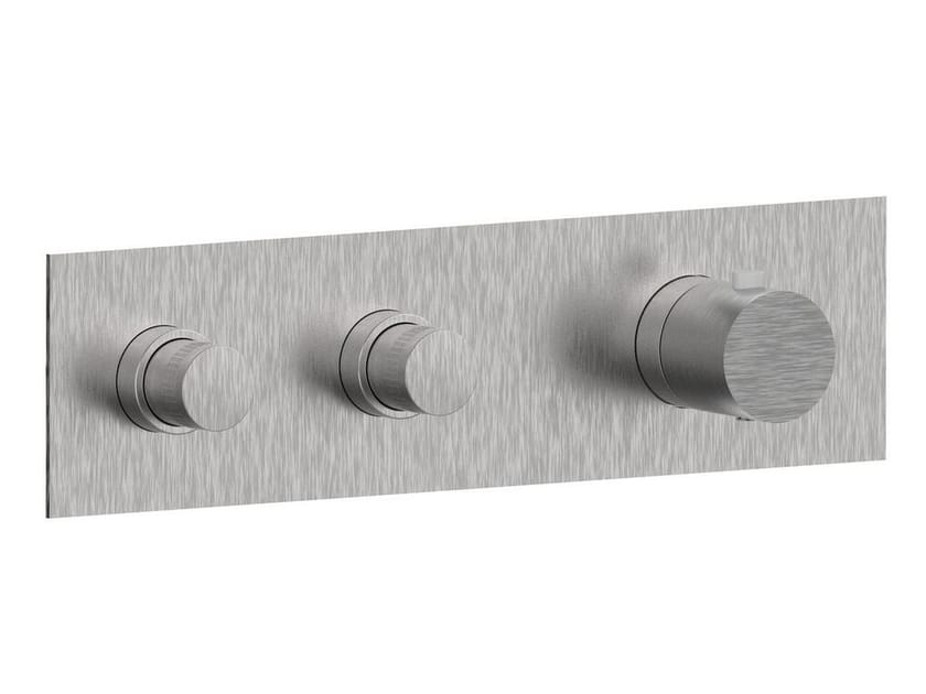 Нержавеющая сталь термостатический встраиваемый смеситель для душа с 3 отверстиями Rubinetterie Frattini Pepe XL 316 ARCH-00112320