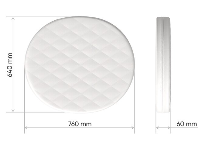 Матрас для люльки Bed кокос, 6 см ELLIPSE ELLIPSE BED 351680 Белый Santreyd  - Вид №1