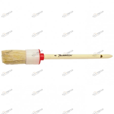 Кисть круглая №16 (55мм) натуральная щетина с деревянной ручкой MATRIX 12423