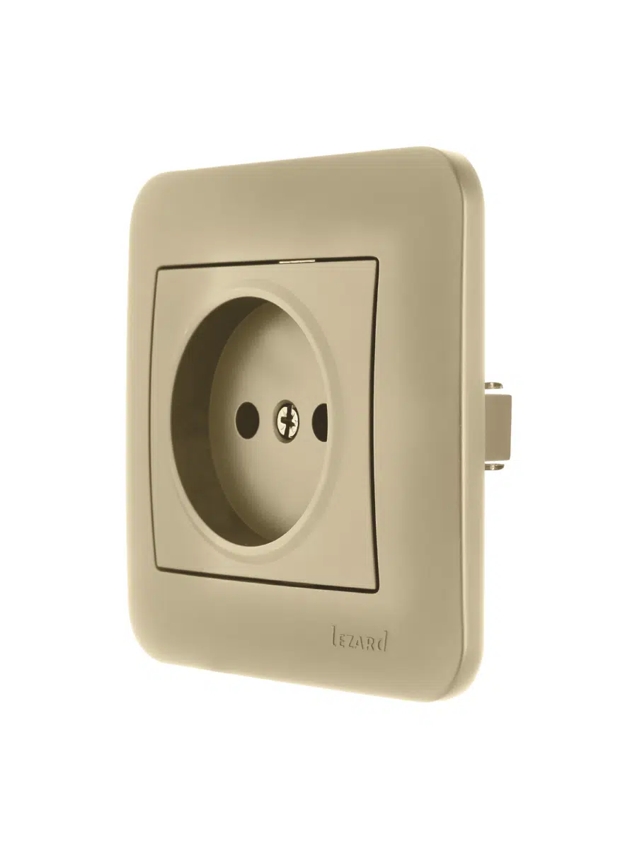 ASTI Розетка б/з ПБТ золото LEZARD 7081-3636-121B