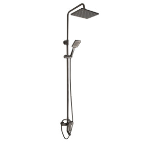 GFmark - Смеситель + стойка душевая "тропический душ" с двумя лейками, ТИТАН, код: 5175