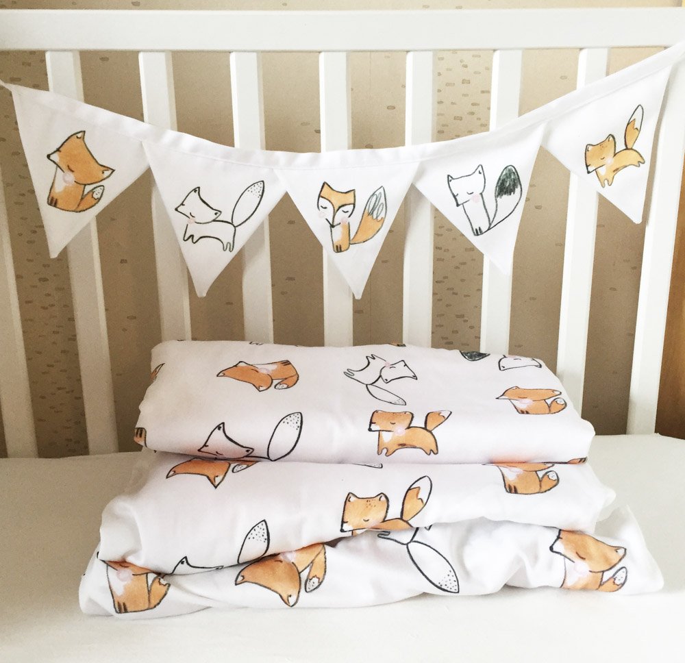 Комплект детского постельного белья "Лиса" VAMVIGVAM  282079 Белый;оранжевый Santreyd  - Вид №1