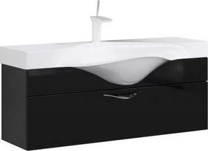 Бродвей Тумба под умывальник подвесная с ящиком, цвет черный Brw.01.10/001/BLK,
