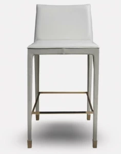 MORADA Высокий кожаный табурет со спинкой Cubé Cube bsl