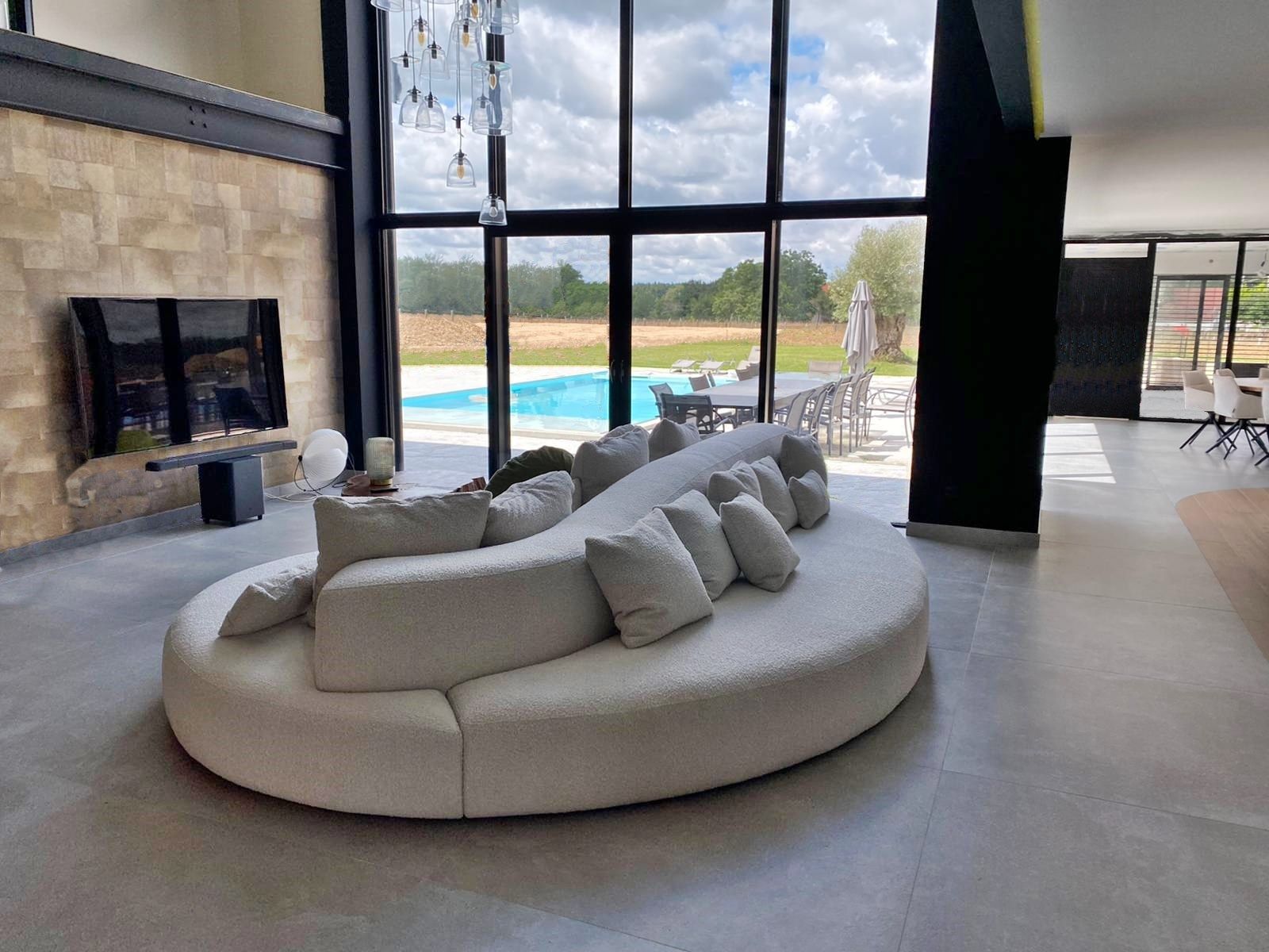 Двусторонняя изогнутая ткань диван CREARTE COLLECTIONS Lab Organic ARCH-00112827 - Вид №15