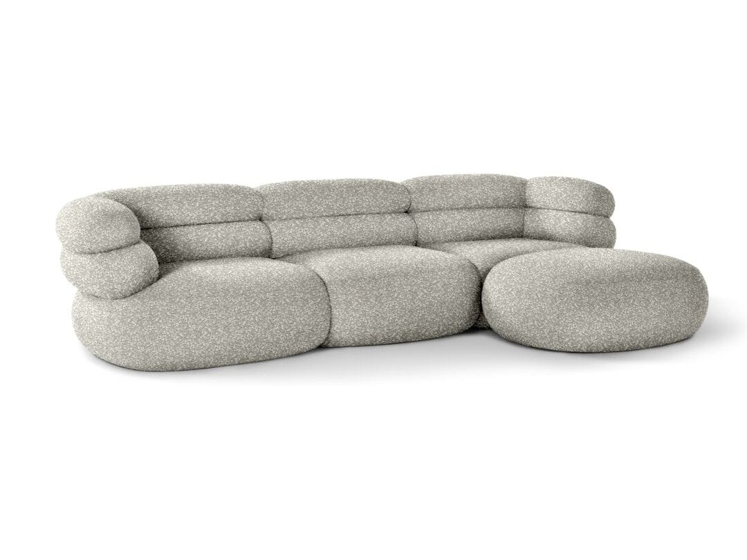 Модульный тканевый диван с полуостровом на 3 места Knoll Biboni ARCH-00052905 - Вид №9