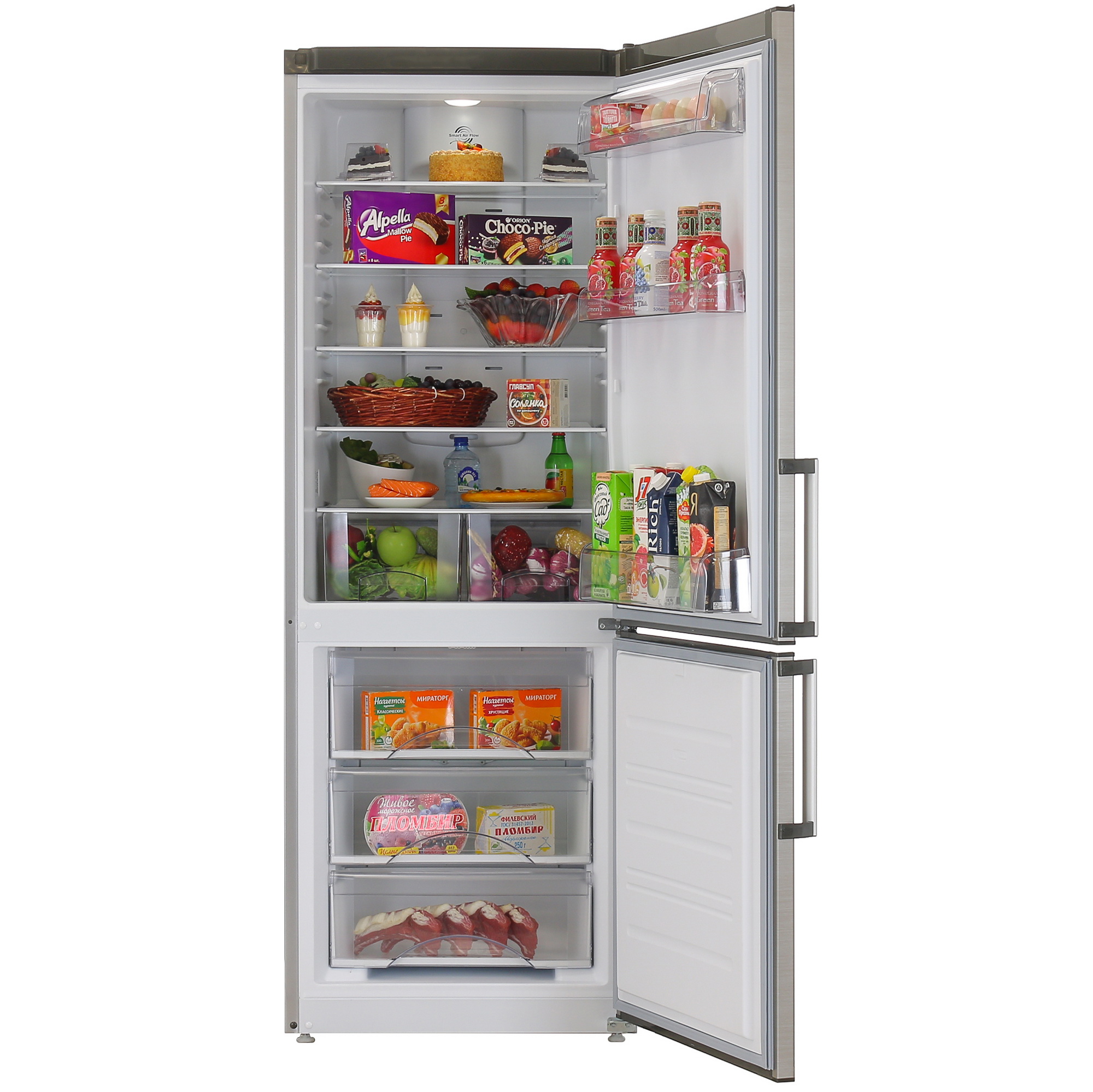 5472191 Холодильник с морозильником   ATLANT ХМ-4524-040-ND серебристый STDN-0113995 - Вид №5