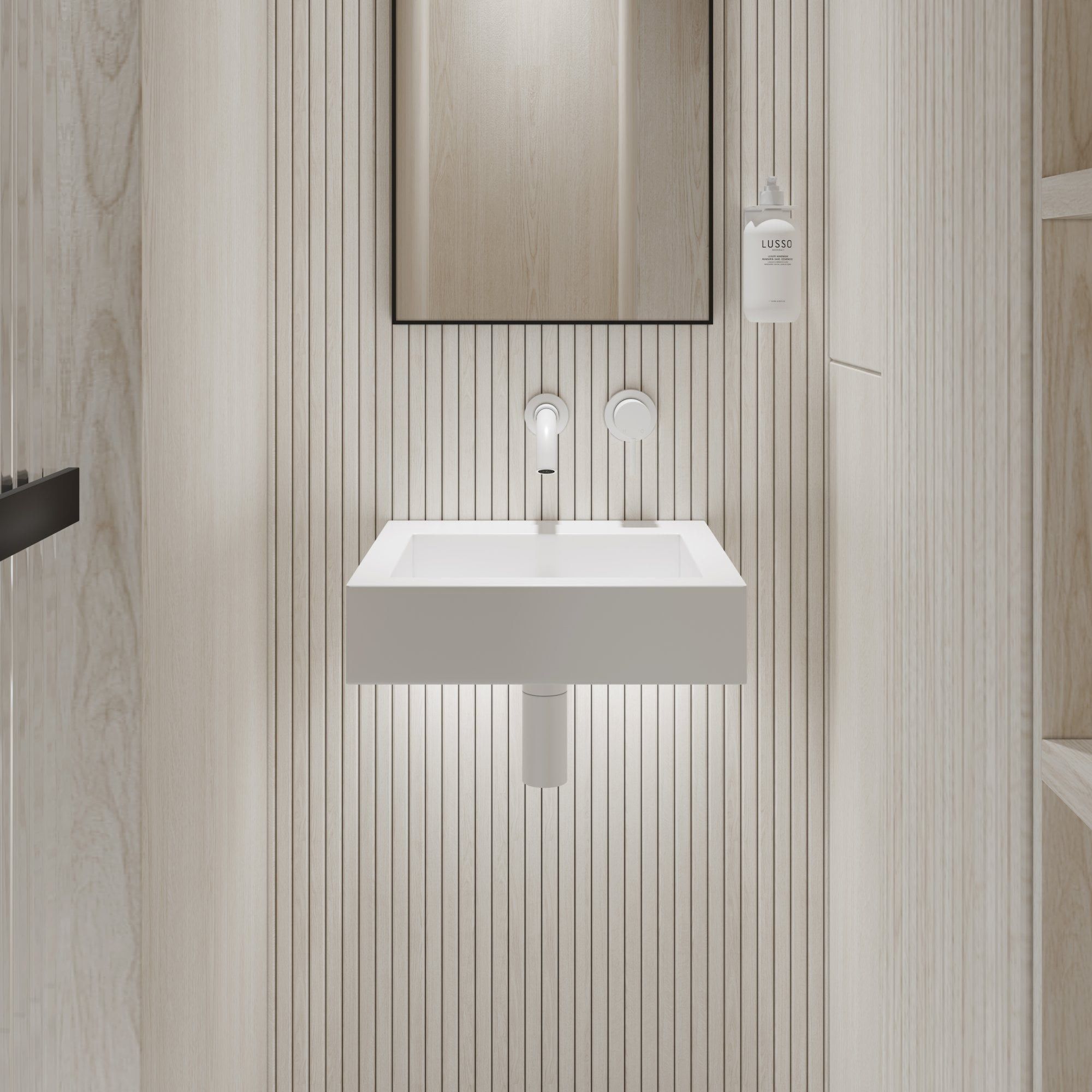 Прямоугольный подвесной умывальник из смолы LUSSO AURA ARCH-00101582 - Вид №3