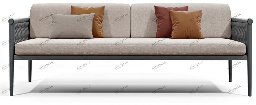 Atmosphera 3-местный садовый диван из веревки и ткани Dandy 2.0 Da.dv