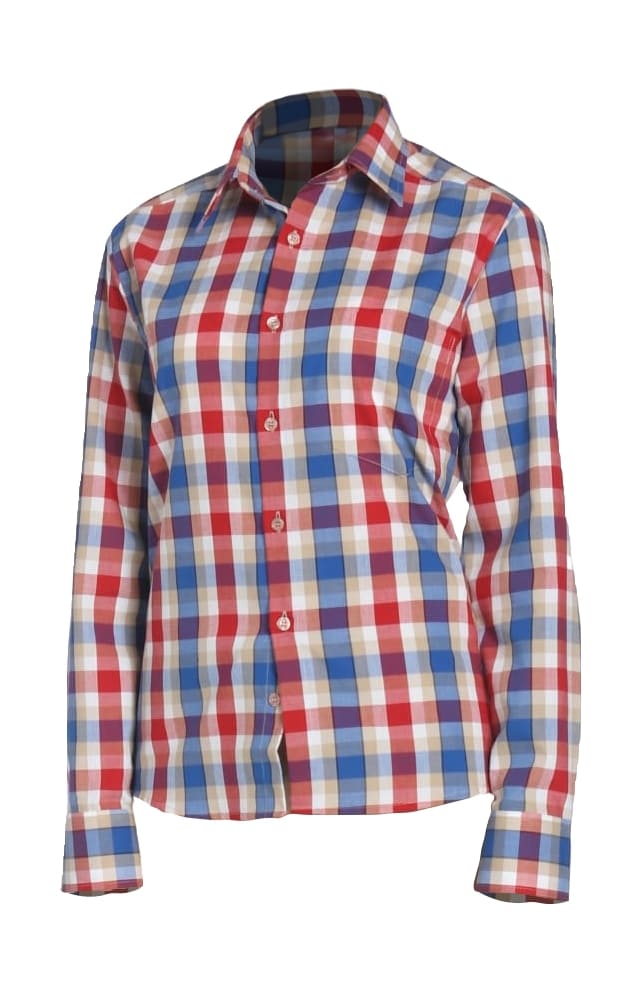 67802 Рубашка в клетку check red-blue (клетка красно-синяя) HIPSTER  Толстовки, рубашки, футболки, тенниски  размер 56 (112) 