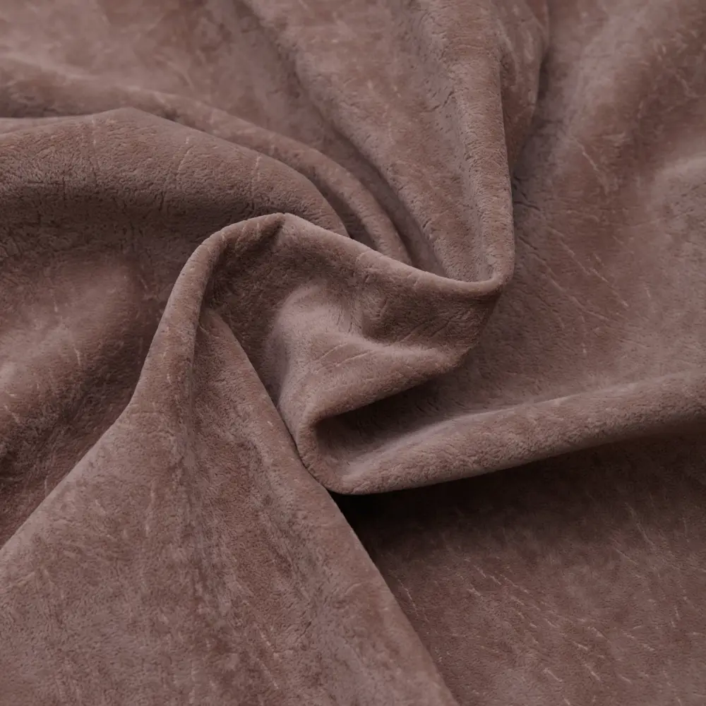 Ткань мебельная 1 м/п Dania флок 140 см цвет темно-коричневый AMETIST STLM-2209461 - Вид №1