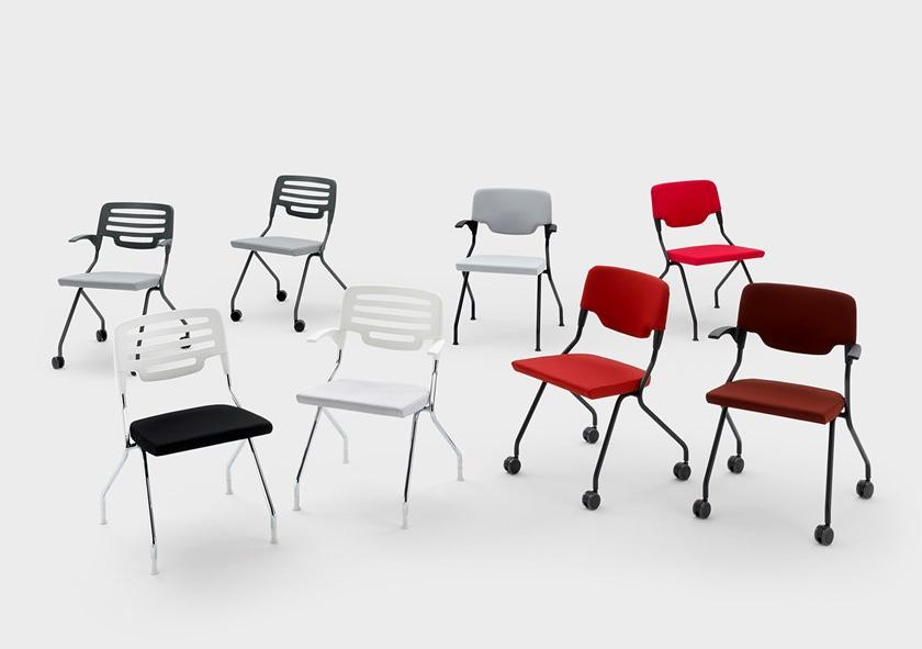 Viganò Стул из ткани с открытой спинкой на колесиках Madam collettività sun-id-1504758 - Вид №2