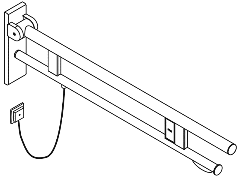 900.50.18640 Опорная рейка Duo, исполнение b HEWI Stützen  - Вид №2